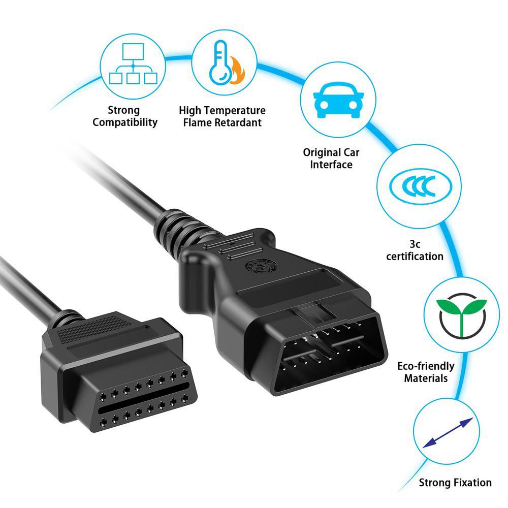 1.5 адаптер автодиагностики для кабелей OBD2 для мужчин и женщин