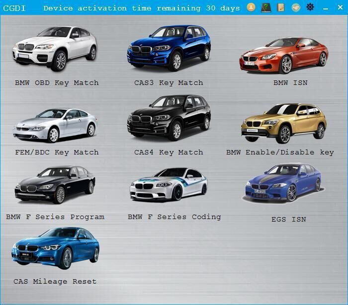 EGS - разрешение программиста ключей CGDI Prog BMW MSV80
