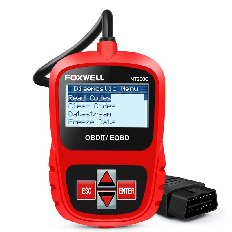 FXWELL NT200 C OBD2 OBDII Automobile сканирующее устройство считывающее устройство датчики блокировать фрейм OBD 2