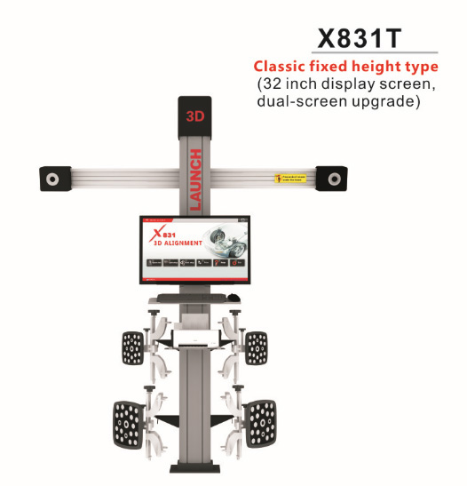 Оригинальный LAUNCH X831T 3D 4-контактный автомобильный выравниватель Лифт Платформа Классический Фиксированная высота Тип 32-дюймовый дисплей
