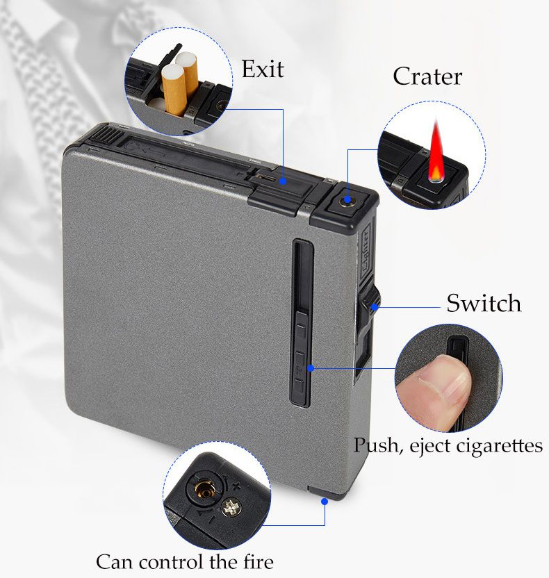 автомат зажигания металлических сигарет коробка сигар
