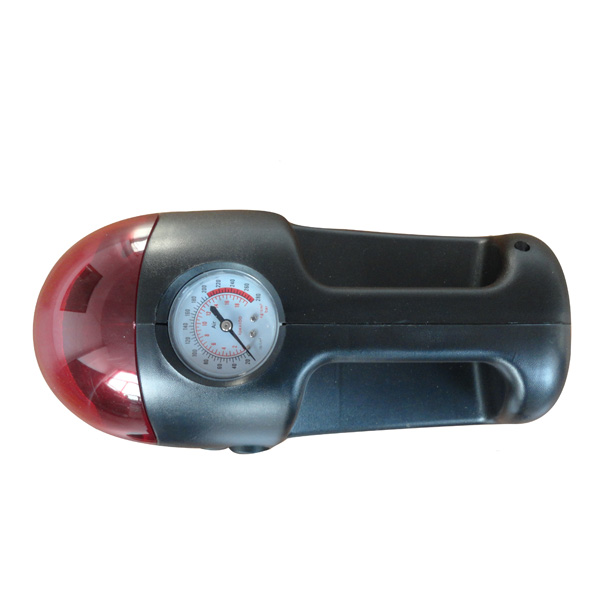 малолитражный автомобильный компрессор компрессор надувной насос красный светодиодный аварийный огонь (прямоточный 12V)