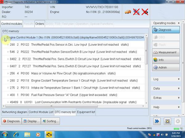 VW / Audi Import / First / Shanghai / Skoda ODIS 2.23 / 2.22 Software