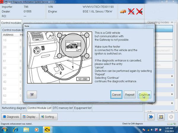 VW / Audi Import / First / Shanghai / Skoda ODIS 2.23 / 2.22 Software