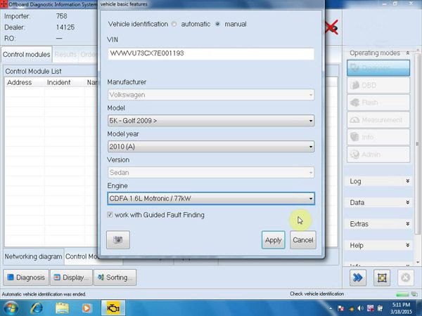 VW / Audi Import / First / Shanghai / Skoda ODIS 2.23 / 2.22 Software