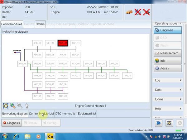 VW / Audi Import / First / Shanghai / Skoda ODIS 2.23 / 2.22 Software