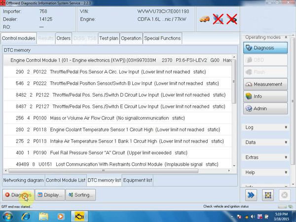 VW / Audi Import / First / Shanghai / Skoda ODIS 2.23 / 2.22 Software