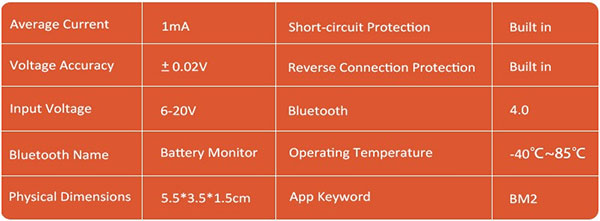 монитор батареи QuixLink BM2 Bluetooth 4 устройство для испытания батареи 12V