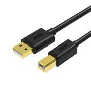 UITK качественный Кабель USB 2.0A мужской кабель B (5M) - высокоскоростной золоченный соединитель - черный