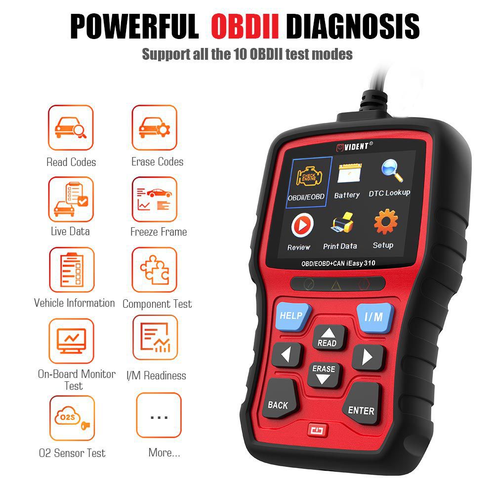 VIDENE IEAY310 OBD2 сканер кода OBDII и автодиагностика