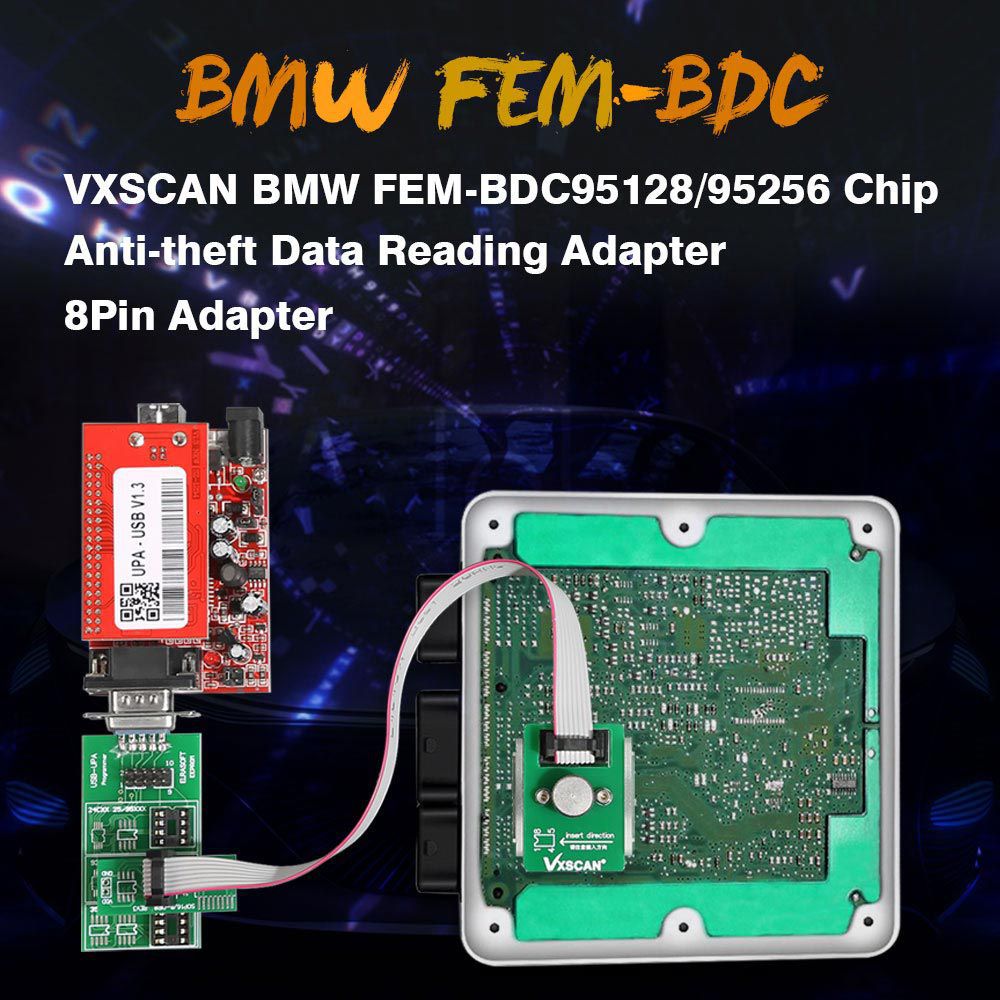 VxSCAN 8PIN адаптер BMM FEM - BDC 95128 / 95256 чип для считывания данных против краж работает с программистом VVDI PROG / CG PRO9S12 / ORANGE5 / IPROG + / UPA USB