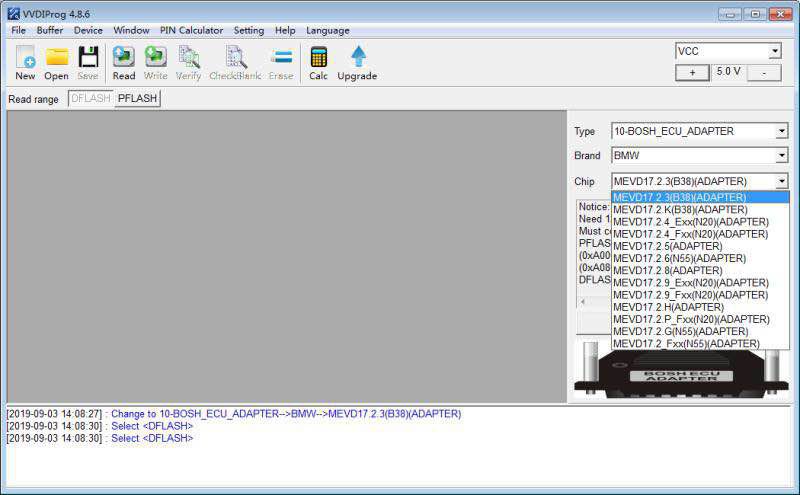 оригинальный программист Xhorse VVDI и адаптер Bosex ECU для чтения BMW ECU N20 N55 B38 не открыты
