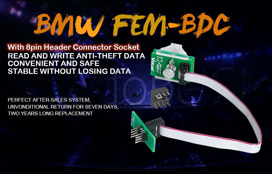 VxSCAN 8PIN адаптер BMM FEM - BDC 95128 / 95256 чип противоугон карта считывания данных 8 игольчатый розетка работает с программистом XPROG ECU