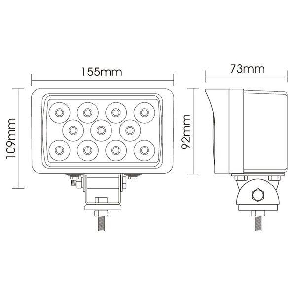 33 W точка / наводнение LED рабочий автомобиль легковой грузовик джип IP67 12V 24V белый