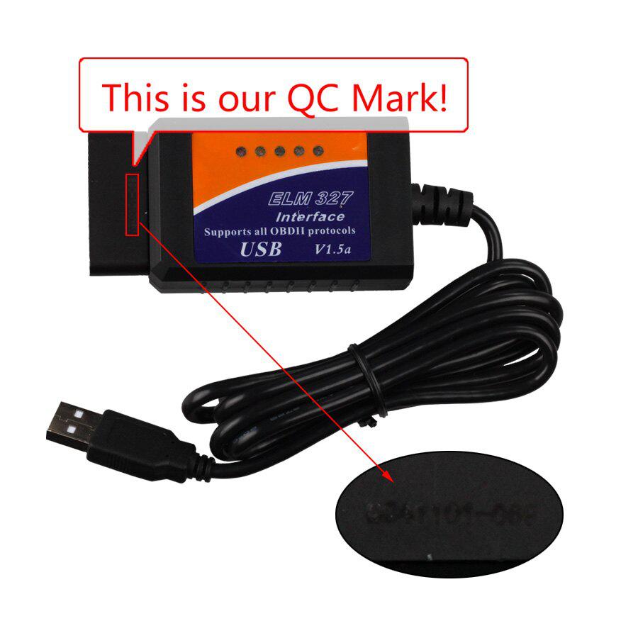 ELM 327 V1.5 пластмассовый Obdii EOBD CAN шинный сканер без микросхемы FT23 2RL