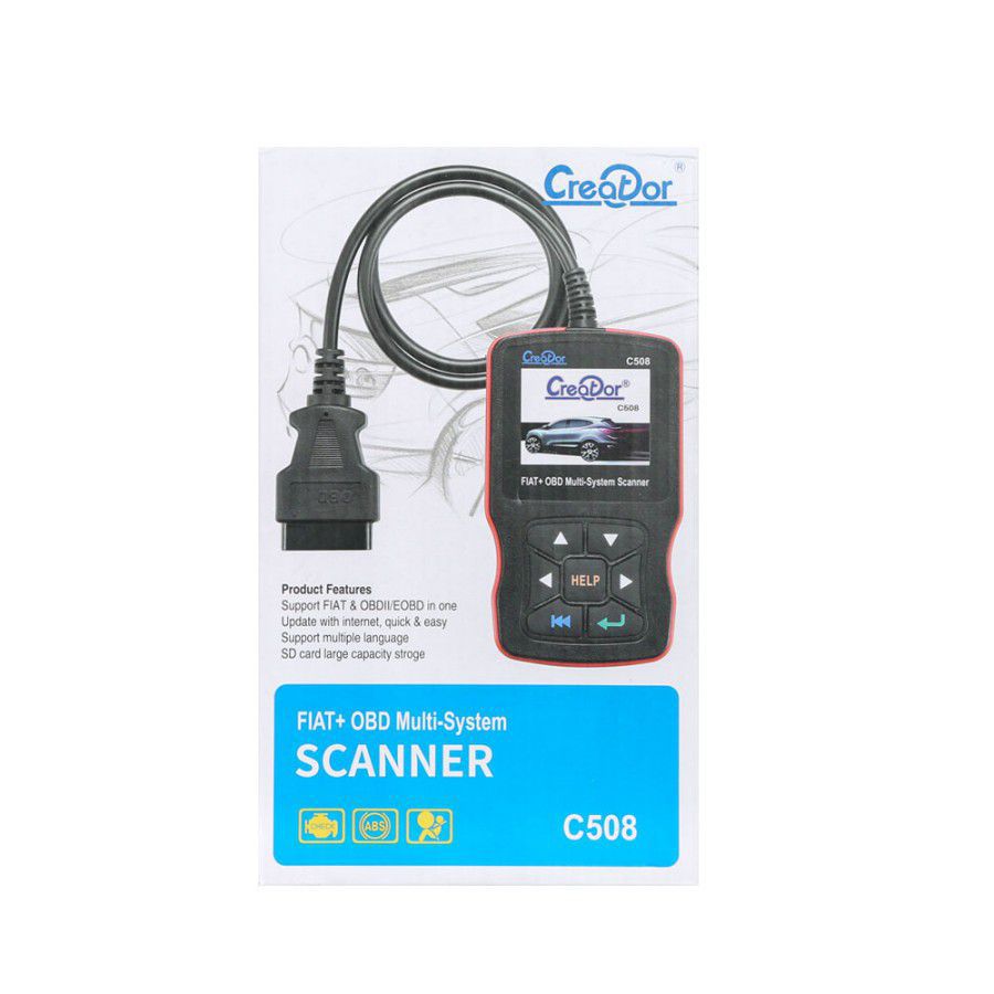 многосистемный сканер Creator C508 OBDII / EOBD, применимый к сканеру капсул / ABS Fiat / Alfa / Abrath / Lancia