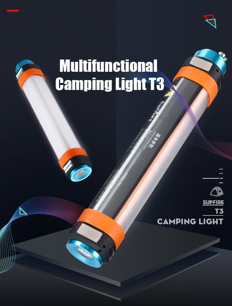 LED лагерная лампа T3 фонарь палаточный