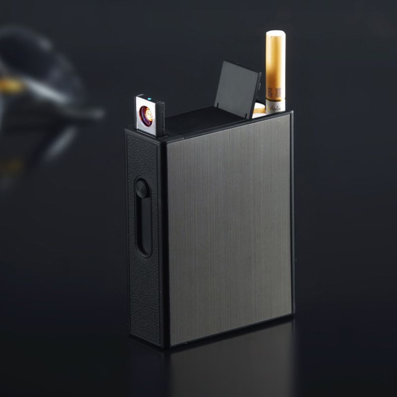 металлический дымовой ящик мешок взрывобезопасный USB зарядный электрон зажигалка обычная папироса
