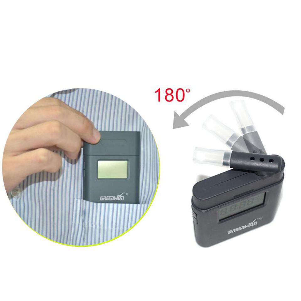 портативный ротационный губитель 360 градусов красный свет с обратной стороны точный дыхательный спирт прибор LED легкий спиртовой дыхательный прибор