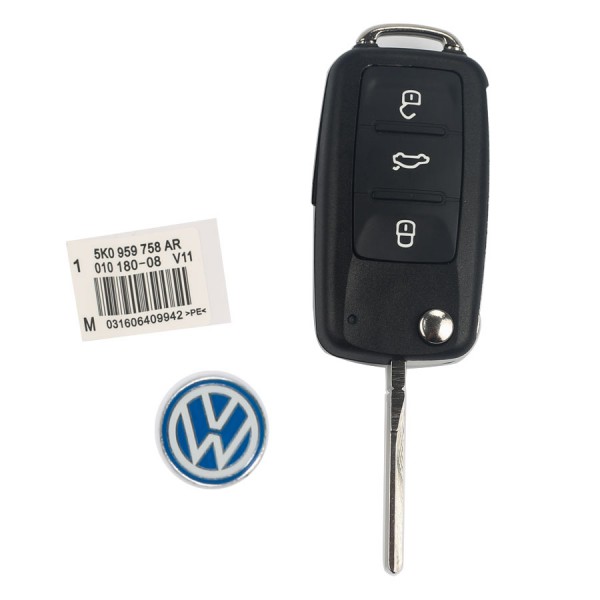 оболочка удаленного ключа для кнопок VW 3 / PLUS 20AD 202H 202Q 5PCS / PLUS