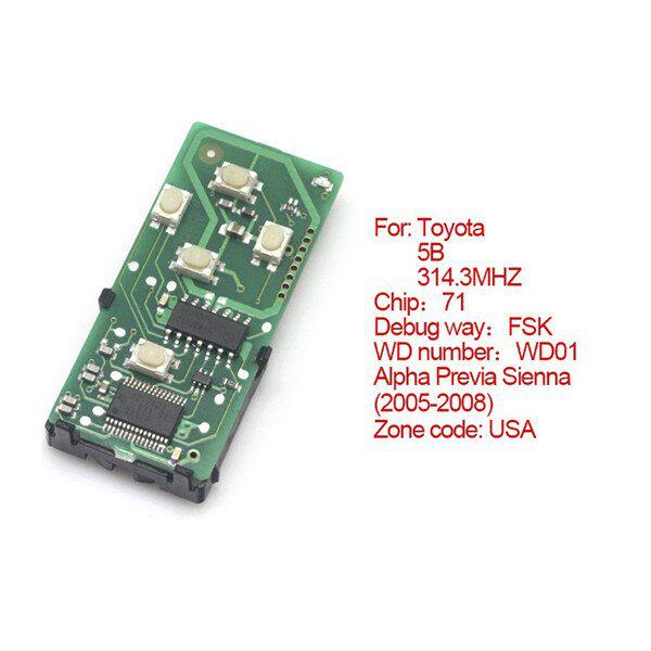 Toyota Intellectual Card 5 кнопка 3143MHz