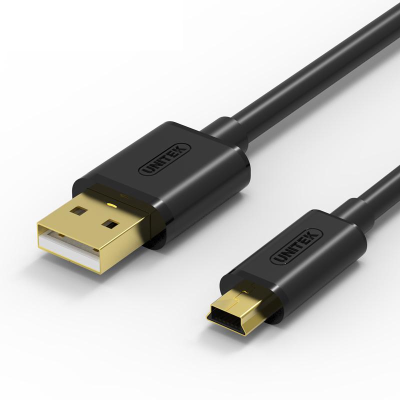 UITK высококачественный USB кабель USB 2 мини - 5PIN кабель данных - мужчина - 5 шт B кабель (3M) - высокоскоростной позолоченный соединитель - черный