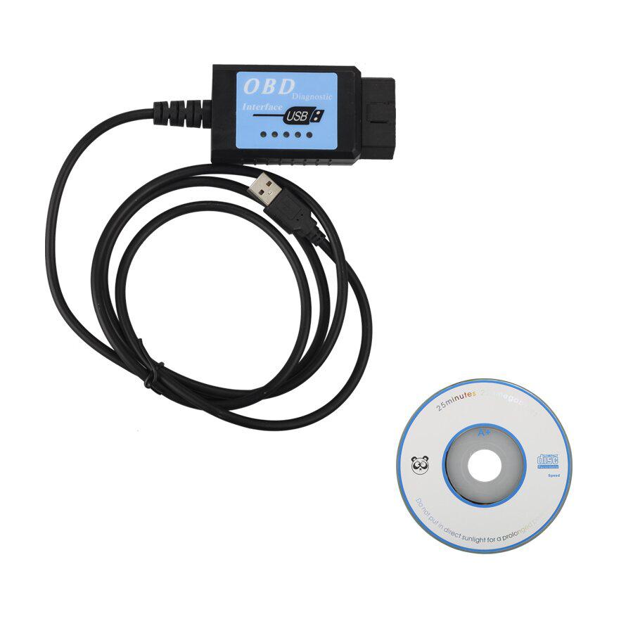 USB ELM327 V1.4 пластмассовый OBDII EOBD CAN шинный сканер и FT32RL чип программного обеспечения V2.1