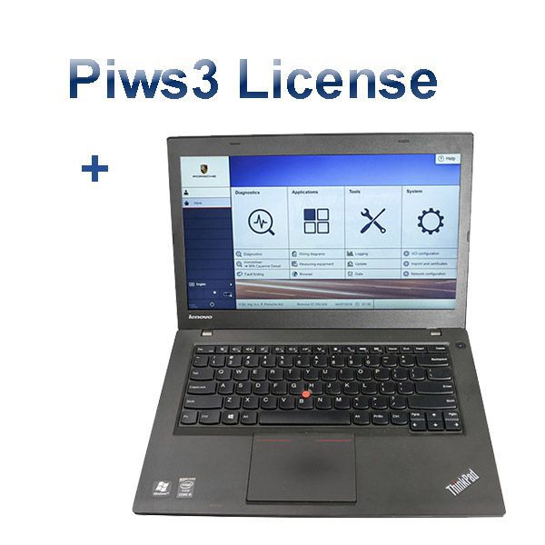 VXDIAG Porsche детектор III Piwis3 лицензия на программное обеспечение V38.90 SSD 240G и портативный компьютер T440P