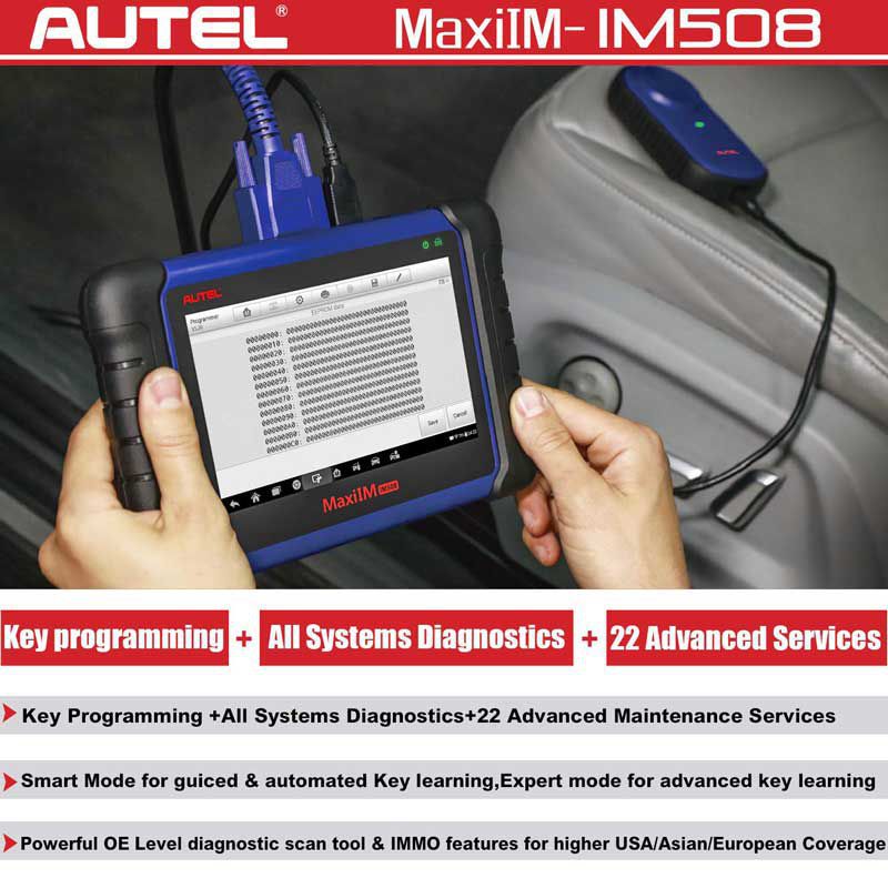 Оригинальный Autel MaxiIM IM508 Advanced IMMO и инструме